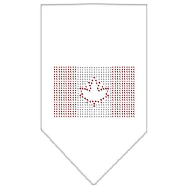 Unconditional Love Canadian Flag Rhinestone Bandana White Large UN788024